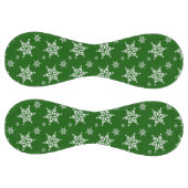 スノーフレーク・パターン、白い雪、雪、緑 ソフトボール (パネル)