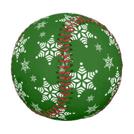 スノーフレーク・パターン、白い雪、雪、緑 野球ボール