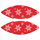 スノーフレーク・パターン、白い雪、雪、赤 アメリカンフットボール (パネル)