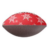 スノーフレーク・パターン、白い雪、雪、赤 アメリカンフットボール (回転90)