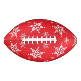 スノーフレーク・パターン、白い雪、雪、赤 アメリカンフットボール