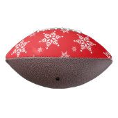 スノーフレーク・パターン、白い雪、雪、赤 アメリカンフットボール (回転270)