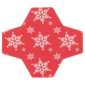 スノーフレーク・パターン、白い雪、雪、赤 サッカーボール (フラット)