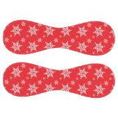 スノーフレーク・パターン、白い雪、雪、赤 ソフトボール (パネル)