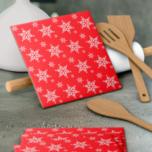 スノーフレーク・パターン、白い雪、雪、赤