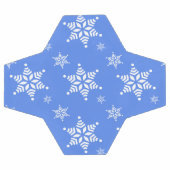 スノーフレーク・パターン、白い雪、雪、青 サッカーボール (フラット)