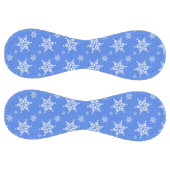 スノーフレーク・パターン、白い雪、雪、青 ソフトボール (パネル)