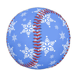 スノーフレーク・パターン、白い雪、雪、青 野球ボール