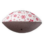 スノーフレーク・パターン、赤い雪、雪、白 アメリカンフットボール (回転270)