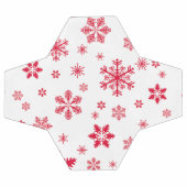 スノーフレーク・パターン、赤い雪、雪、白 サッカーボール (フラット)