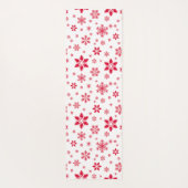 スノーフレーク・パターン、赤い雪、雪、白 ヨガマット (裏面)