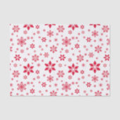 スノーフレーク・パターン、赤い雪、雪、白 薄葉紙 (正面)