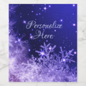 スノーフレーク・パープル・スパークルワインのラベル ワインラベル (シングルラベル)