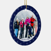 スノーフレーク・ファミリー写真名大時計 セラミックオーナメント (右)