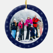 スノーフレーク・ファミリー写真名大時計 セラミックオーナメント (裏面)