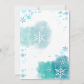 スノーフレーク・フェリー誕生日パーティーの招待状 招待状 (裏面)