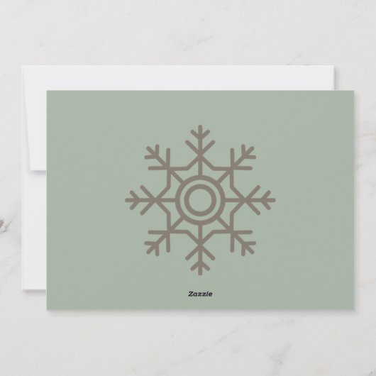 スノーフレーク・フォト・カード |写真カスタム写真 シーズンカード (裏面)