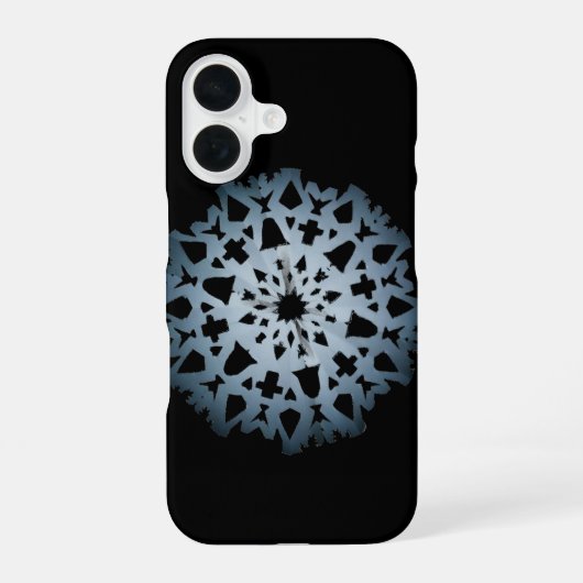 スノーフレーク・フォネカーゼ（濃色） iPhone 16ケース (裏面)