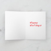 スノーフレーク フラワー ホリデー グリーン イラスト シーズンカード (内部)