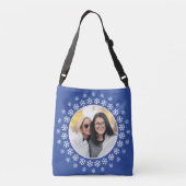 スノーフレーク・フレームの2枚の写真のカスタムバッグ クロスボディバッグ (裏面)