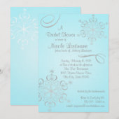 スノーフレーク ブライダルシャワー 招待状 (正面/裏面)