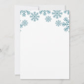 スノーフレーク ブライダルシャワー 招待状 (裏面)