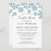 スノーフレーク ブライダルシャワー 招待状 (正面/裏面)