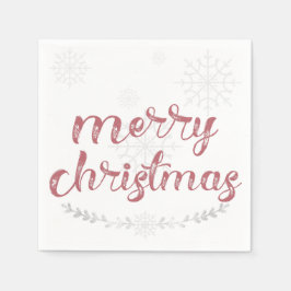 スノーフレーク&ブランズホリデーナプキンス スタンダードカクテルナプキン
