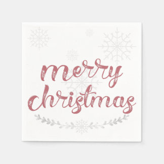 スノーフレーク&ブランズホリデーナプキンス スタンダードカクテルナプキン