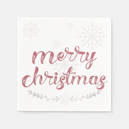 スノーフレーク&ブランズホリデーナプキンス スタンダードカクテルナプキン (正面)