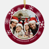 スノーフレーク・ブルゴーニュの素晴らしい季節 セラミックオーナメント (正面)