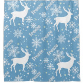 スノーフレーク・ブルー シャワーカーテン (正面)