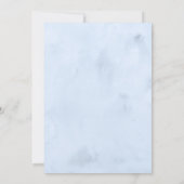 スノーフレーク ブルー & シルバー グリッター ウィンター ベイビー シャワーのお知らせ 招待状 (裏面)