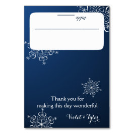 スノーフレーク・ブルー・シーティングカード テーブルナンバー