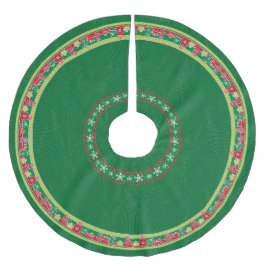 スノーフレーク&プレゼントツリースカート ブラッシュドポリエステルツリースカート