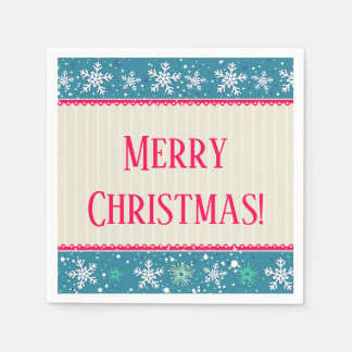 スノーフレーク&プレゼントナプキンス スタンダードカクテルナプキン