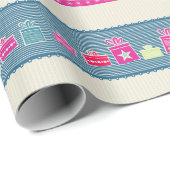 スノーフレーク&プレゼントラッピング紙 ラッピングペーパー (ロールコーナー)