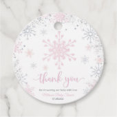 スノーフレーク・ベビーシャワー フェイバータグ (正面)
