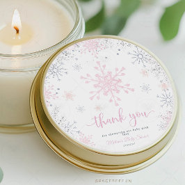 スノーフレーク・ベビーシャワー ラウンドシール