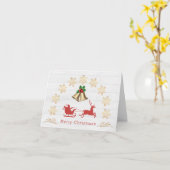 スノーフレーク・ベルズホリーサンタトナディースクリスマス カード (黄色い花)