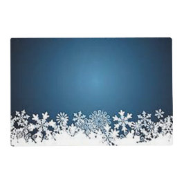 "スノーフレーク"ホリデイランチョンマット ラミネート プレート