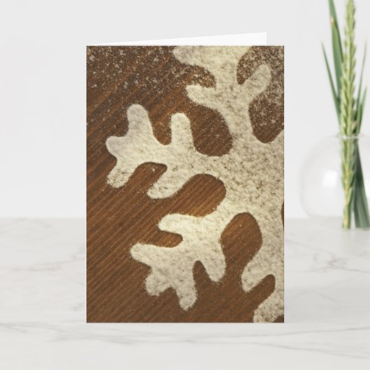 スノーフレーク・ホリデー・グリーティングカードとシール シーズンカード (正面)