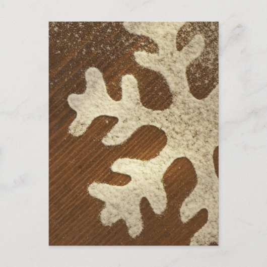 スノーフレーク・ホリデー・グリーティングカードとシール シーズンポストカード (正面)