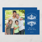 スノーフレーク ホリデー フォト カード グループオン (正面/裏面)