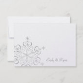 スノーフレーク・ホワイト・エレガンス・レスポンス・カード 出欠カード (裏面)