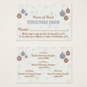 スノーフレーク&ボーブルクリスマスパーティーラッフルチケット (正面&裏面)