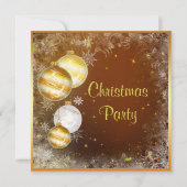 スノーフレーク&ボーブルクリスマスパーティー 招待状 (正面)