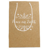 スノーフレーク・ミディアム抱き枕で地球の平和 ミディアムペーパーバッグ (正面)