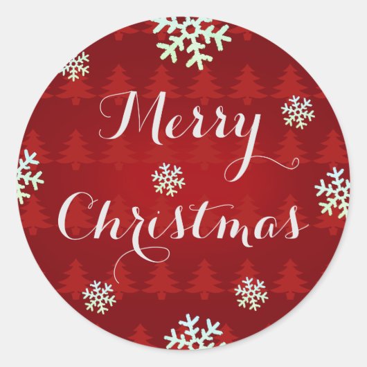 スノーフレーク メリークリスマス シール (正面)