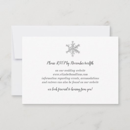スノーフレーク レスポンス カード (正面)